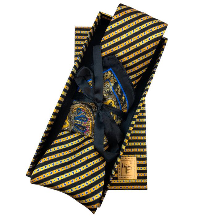 bijan Bijan Pure Silk Tie Set