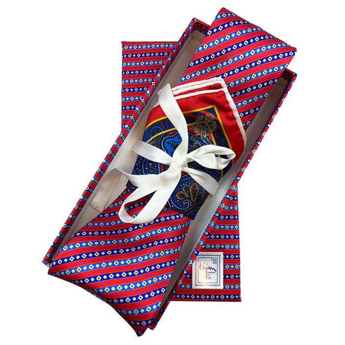 bijan Bijan Pure Silk Tie Set
