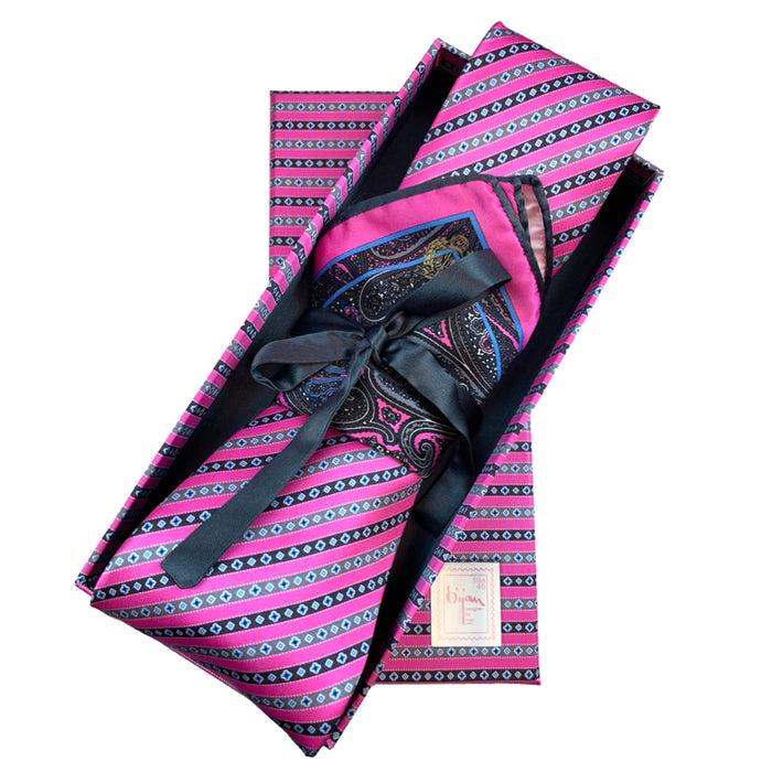 bijan Bijan Pure Silk Tie Set