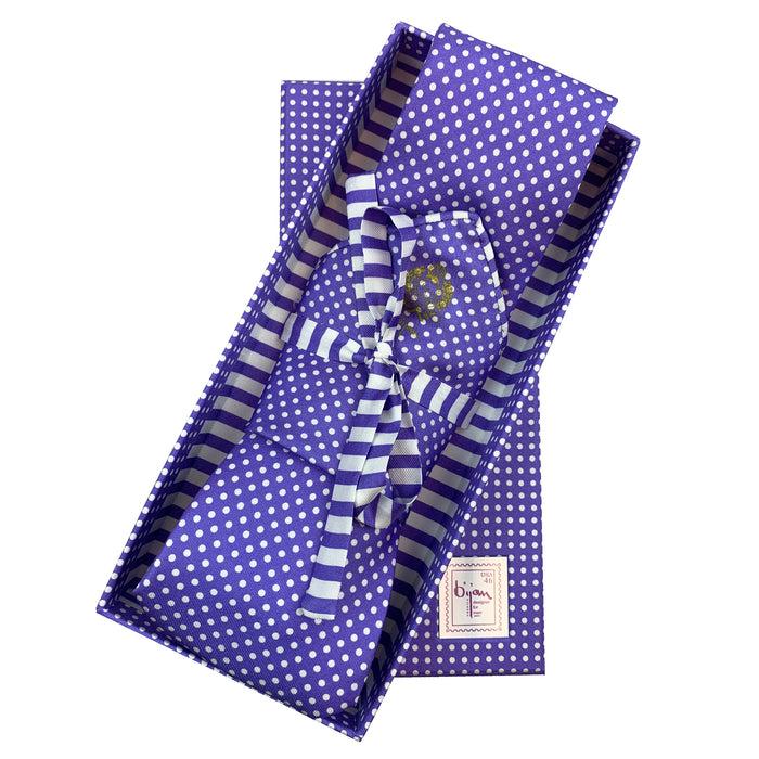 bijan Bijan Pure Silk Tie Set