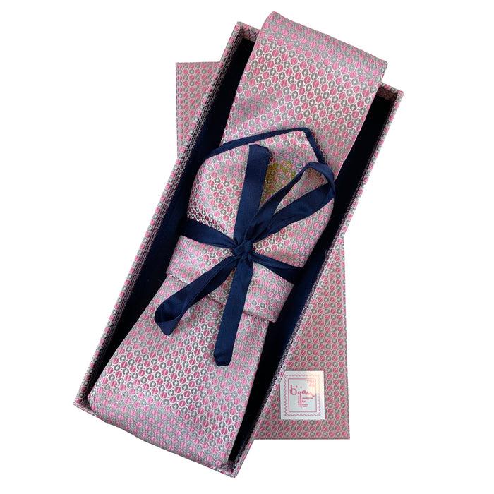 bijan Bijan Pure Silk Tie Set