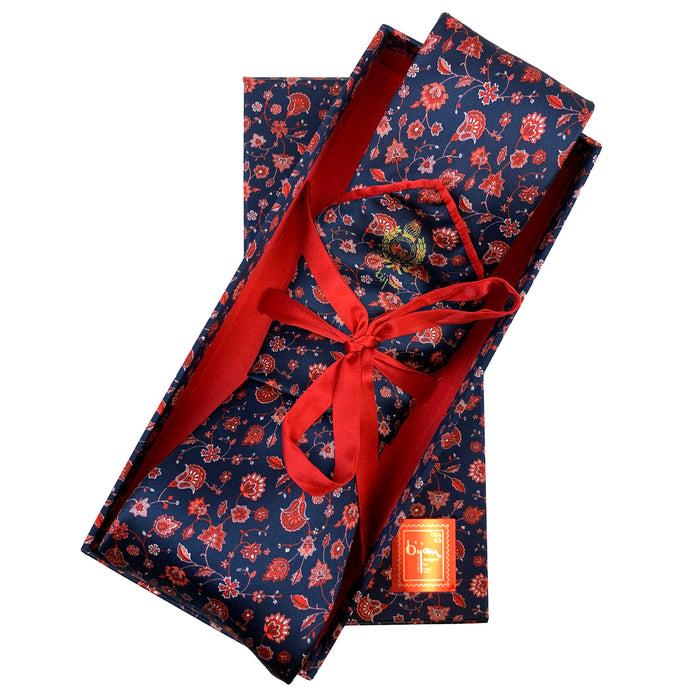 bijan Bijan Pure Silk Tie Set