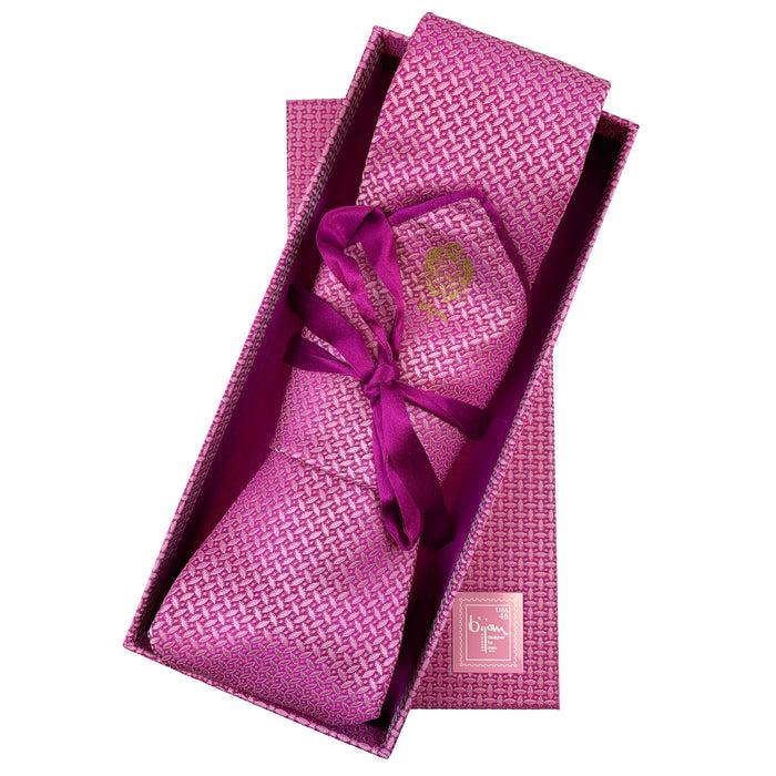 bijan Bijan Pure Silk Tie Set