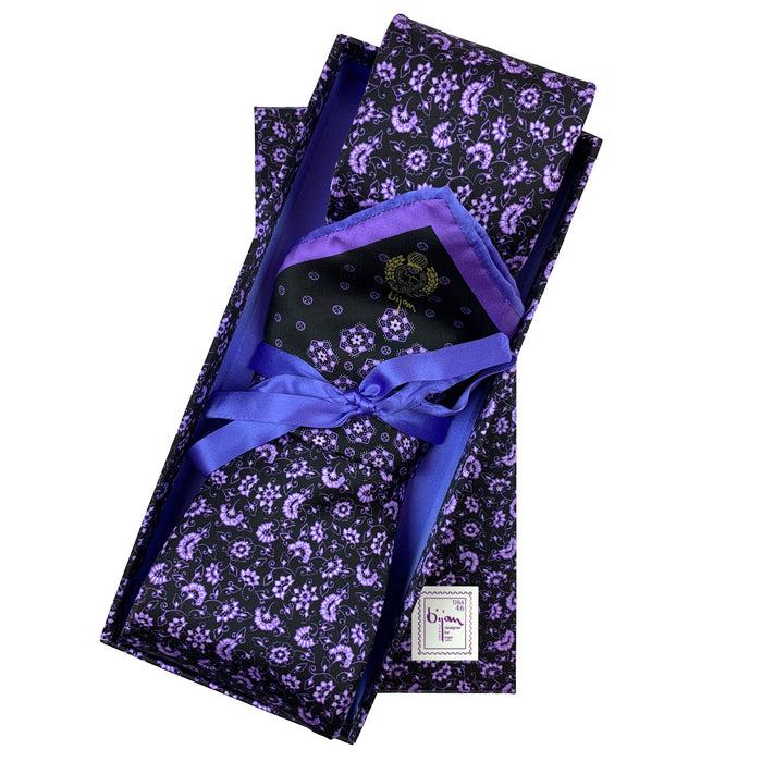bijan Bijan Pure Silk Tie Set