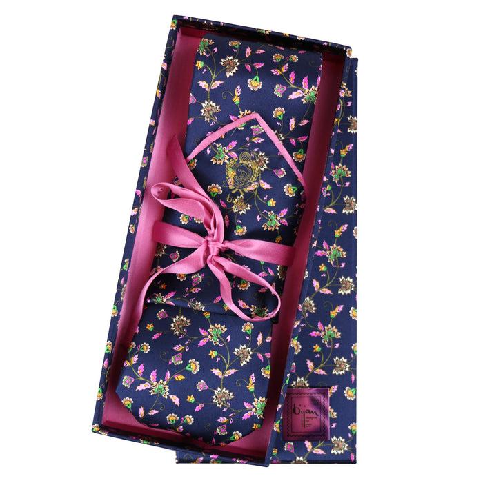 bijan Bijan Pure Silk Tie Set