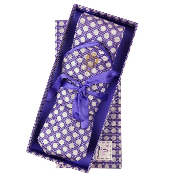 bijan Bijan Pure Silk Tie Set