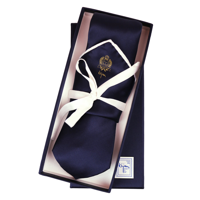 bijan Bijan Pure Silk Tie Set