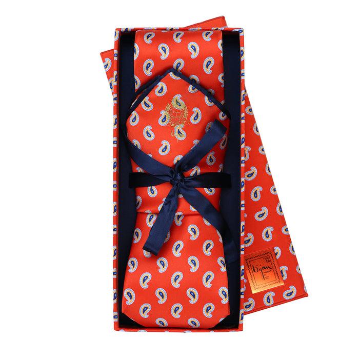 bijan Bijan Pure Silk Tie Set