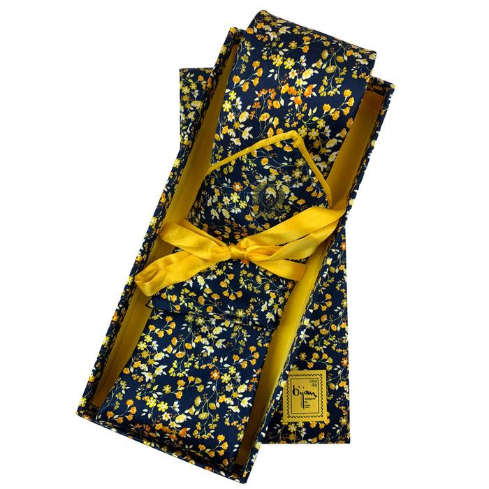 bijan Bijan Pure Silk Tie Set