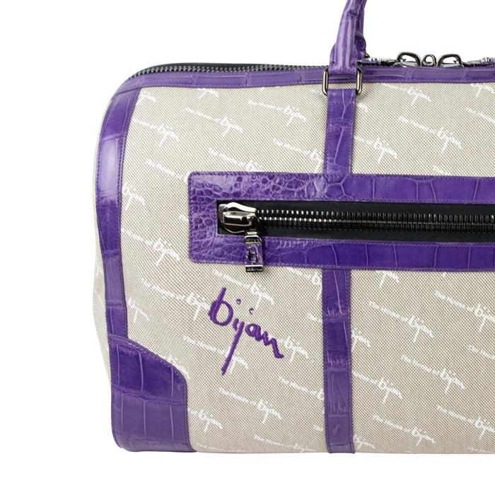 Bijan Bijan Purple Duffle Bag
