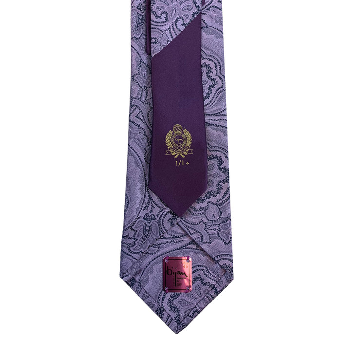 Bijan Bijan Purple Pure Silk Tie Set