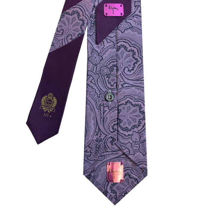 Bijan Bijan Purple Pure Silk Tie Set