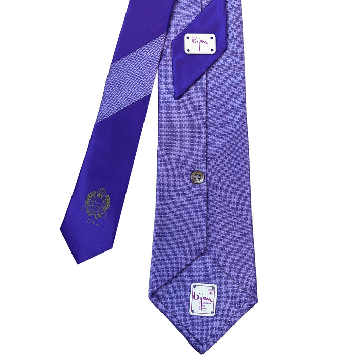 Bijan Bijan Purple Pure Silk Tie Set