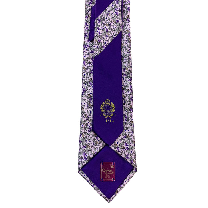 Bijan Bijan Purple Pure Silk Tie Set