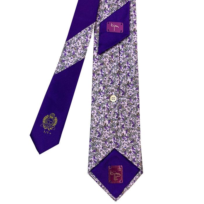 Bijan Bijan Purple Pure Silk Tie Set