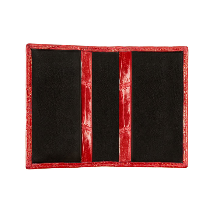 Bijan Bijan Red Alligator Card Holder