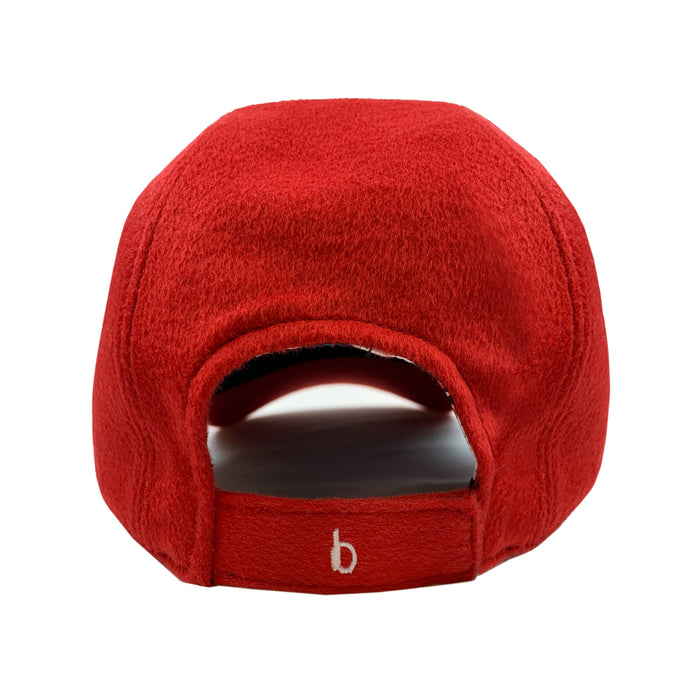 Bijan Bijan Red Cashmere Cap