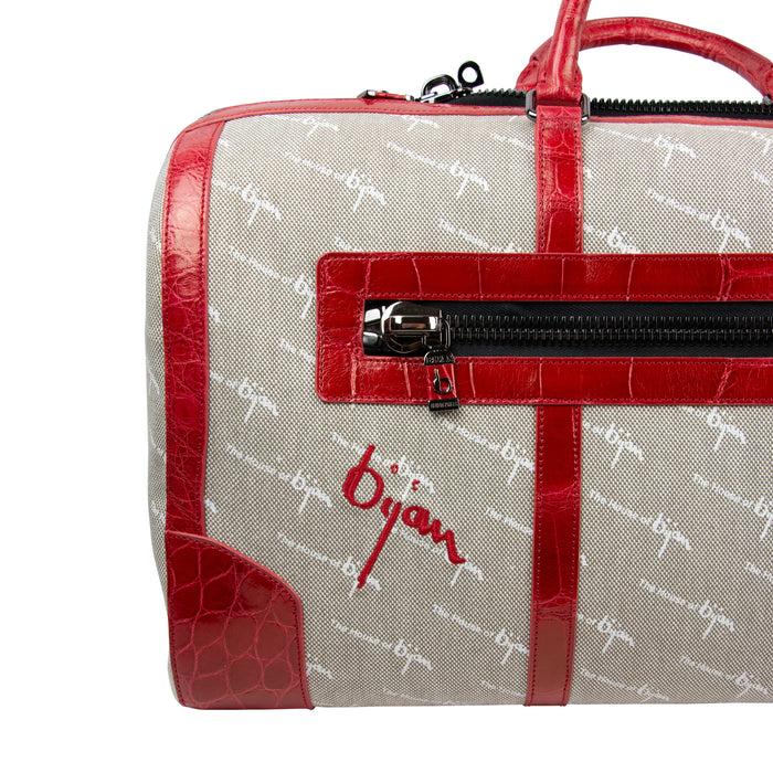Bijan Bijan Red Duffle Bag