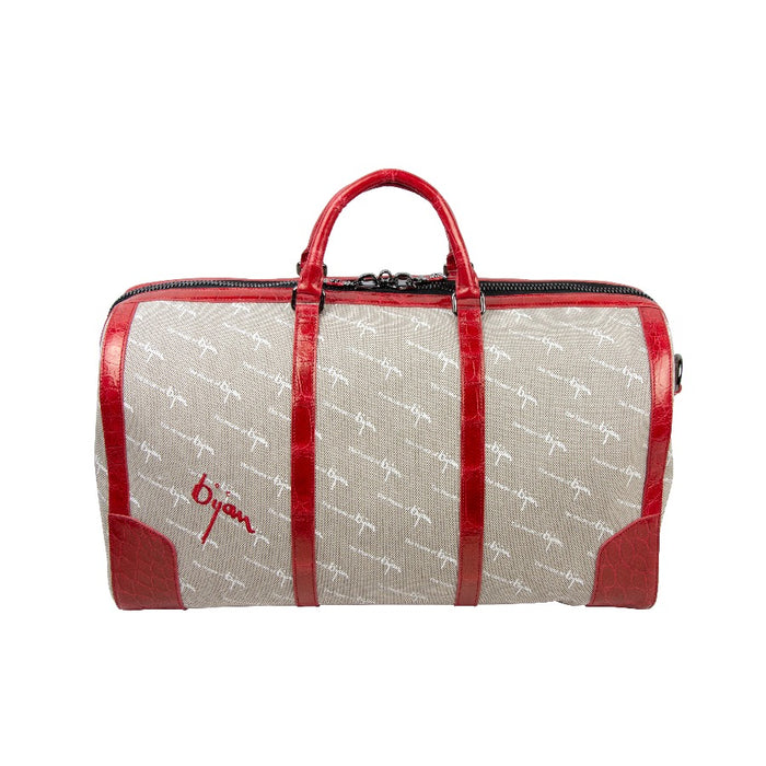 Bijan Bijan Red Duffle Bag