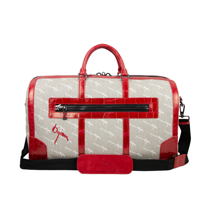 bijan Bijan Red Duffle Bag