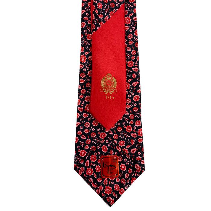 Bijan Bijan Red Pure Silk Tie Set