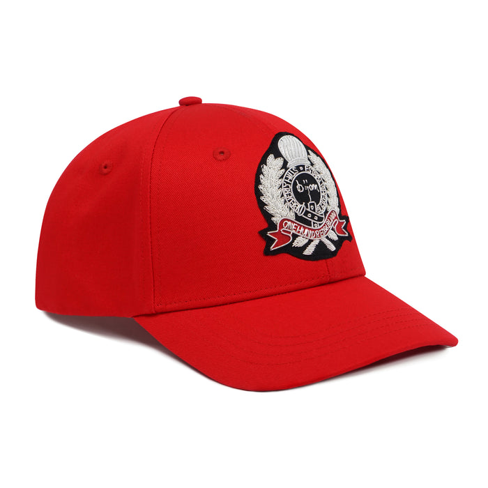 Bijan Bijan Red With Silver Crest Cap
