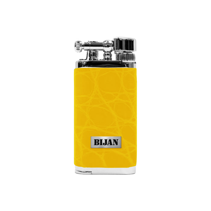 bijan Bijan Yellow Alligator Vintage Lighter