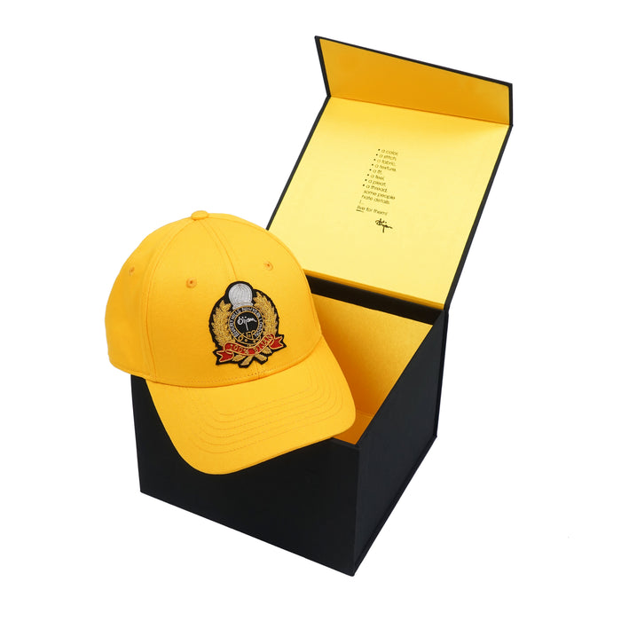 Bijan Bijan Yellow With Gold Crest Cap