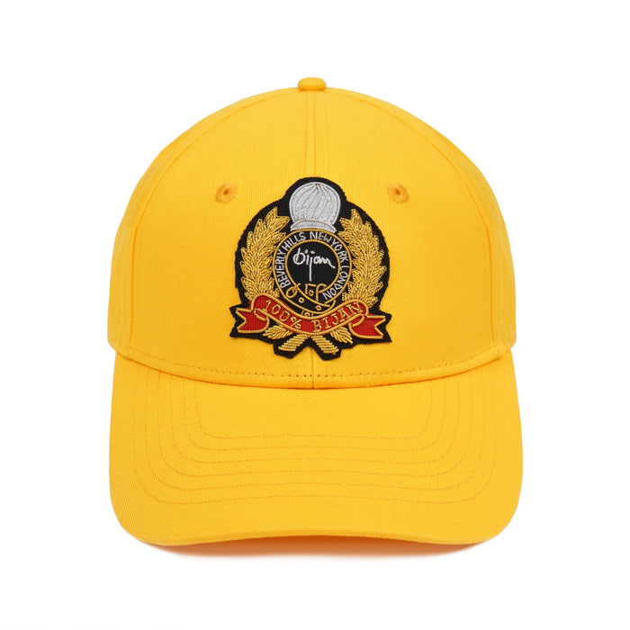 bijan Bijan Yellow with Gold Crest Cap