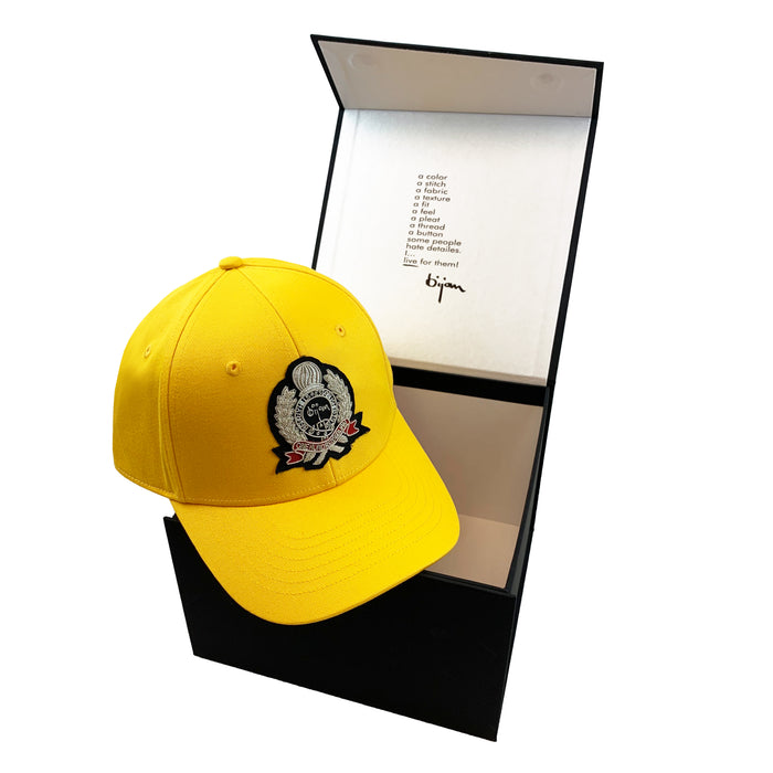 Bijan Bijan Yellow With Silver Crest Cap
