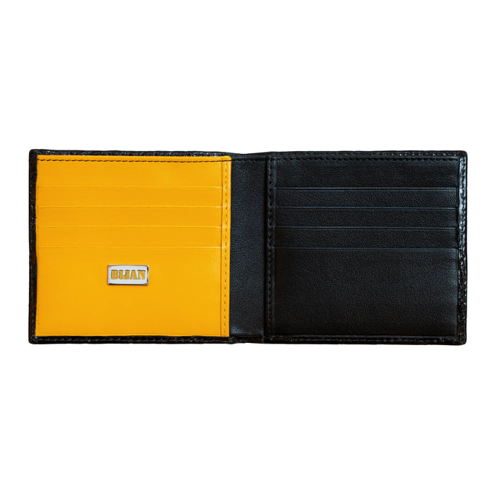 Bijan Black Alligator Bi-Fold Wallet
