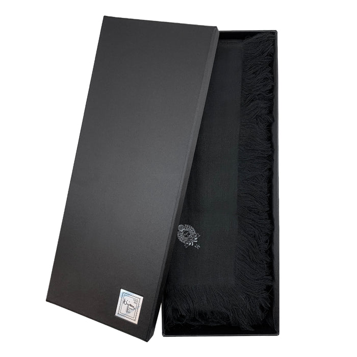 bijan Black Cashmere Shawl