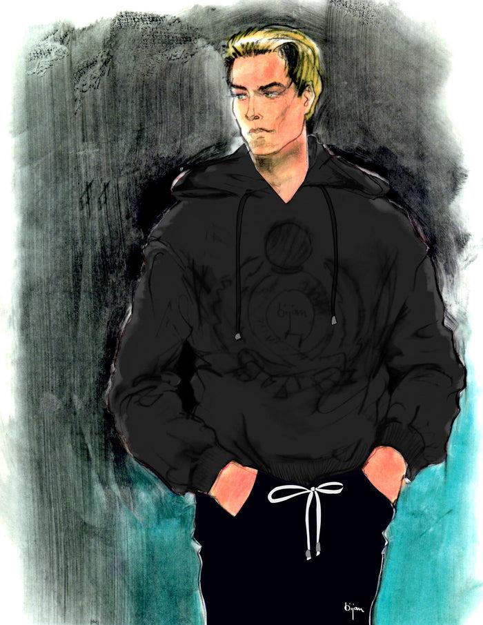 Bijan Black Pure Cashmere Pullover Sweater