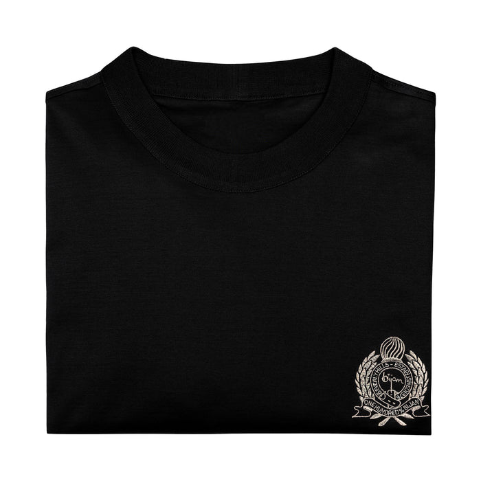 Bijan Black With Silver Crest Short Sleeve T-Shirt