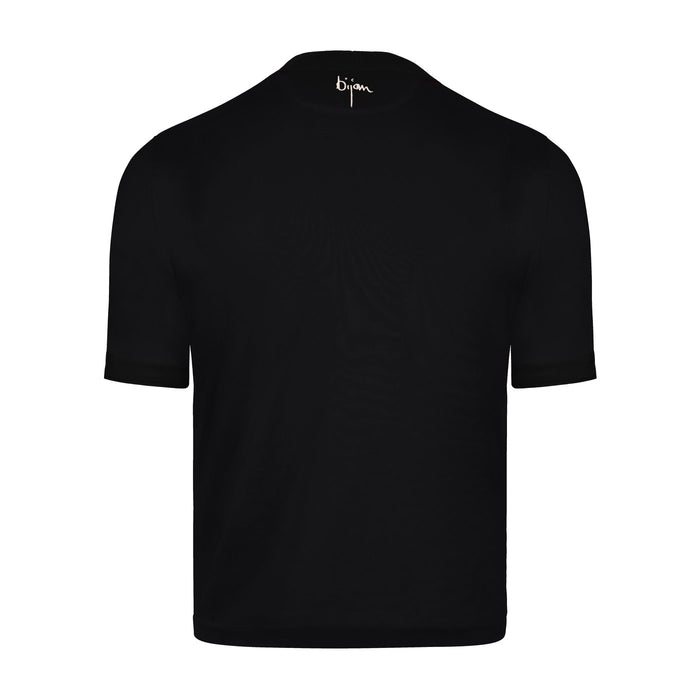 Bijan Black With White Crest Short Sleeve T-Shirt