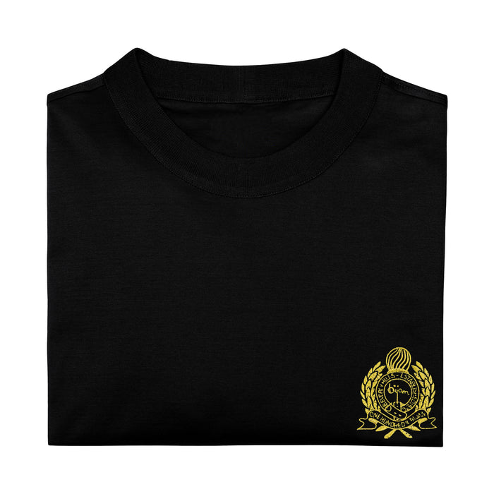 Bijan Black With Yellow Crest Short Sleeve T-Shirt