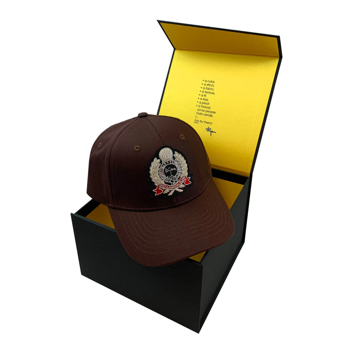 Bijan Brown With Silver Crest Cap
