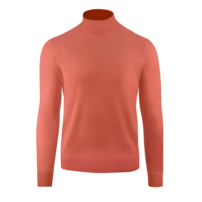 bijan Cashmere and Silk Mock Neck Sweater