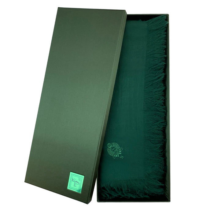 bijan Green Cashmere Shawl