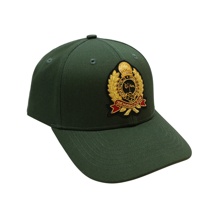 Bijan Green With Gold Crest Cap
