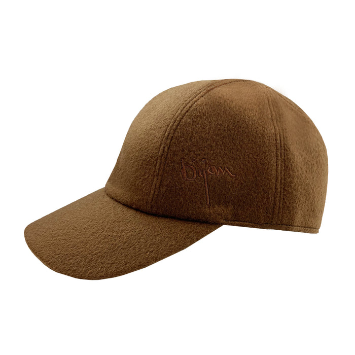 bijan Light Brown Cashmere Cap