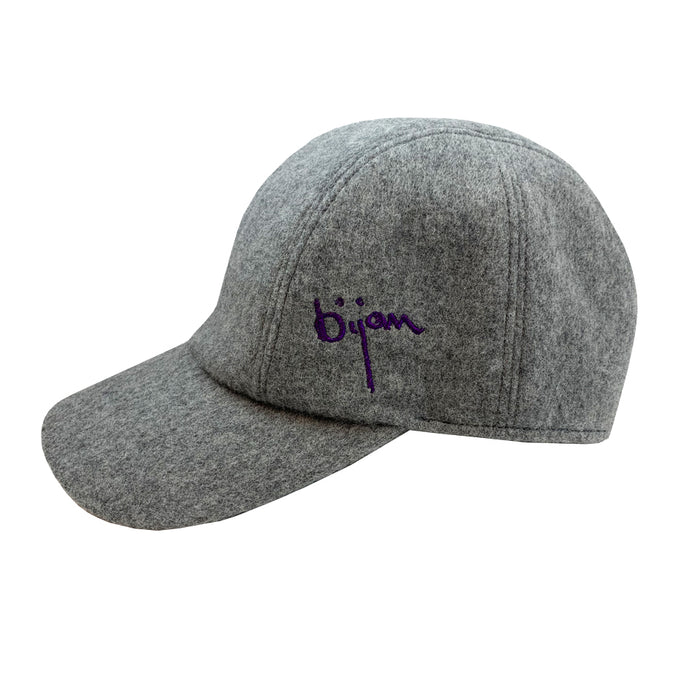 bijan Light Grey Bijan Cashmere Cap