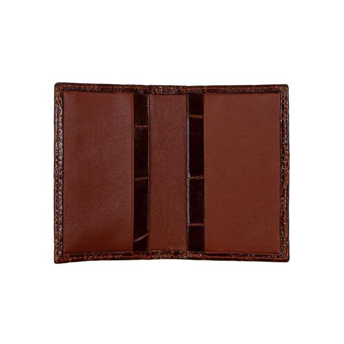 Bijan Mahogany Alligator Card Holder