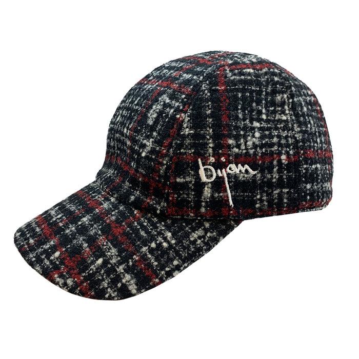 bijan Multi Plaid Cashmere Cap