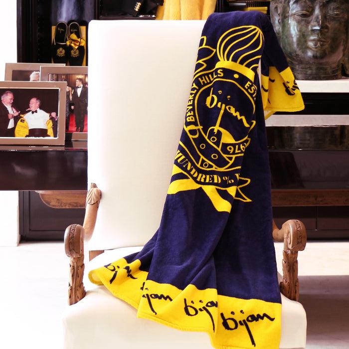 Bijan Navy Beach Towel