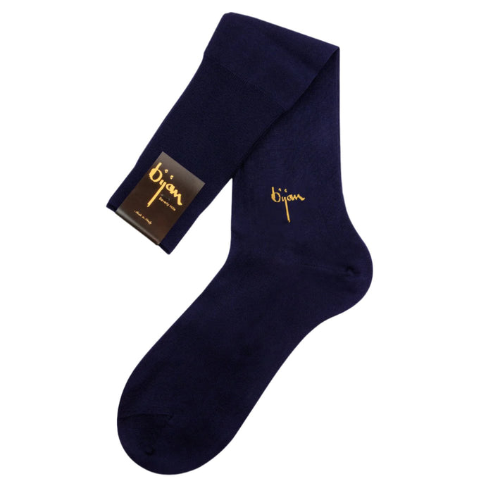 bijan Navy Dress Socks