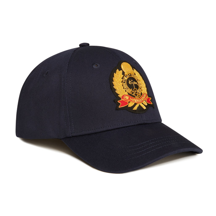 Bijan Navy With Gold Crest Cap
