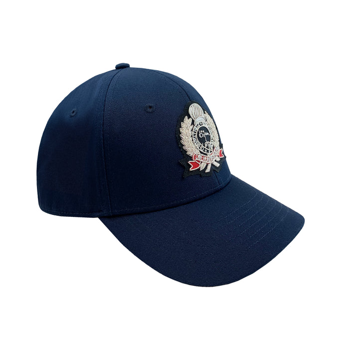 Bijan Navy With Silver Crest Cap