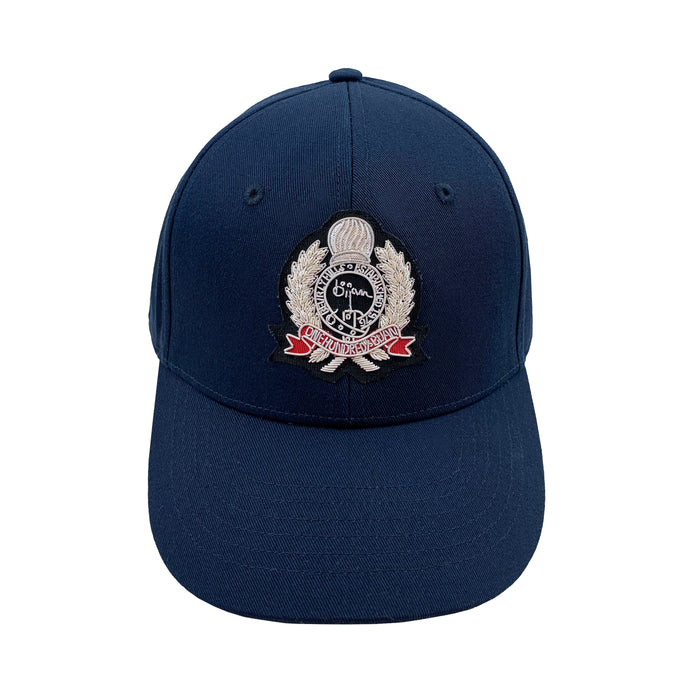 bijan Navy with Silver Crest Cap