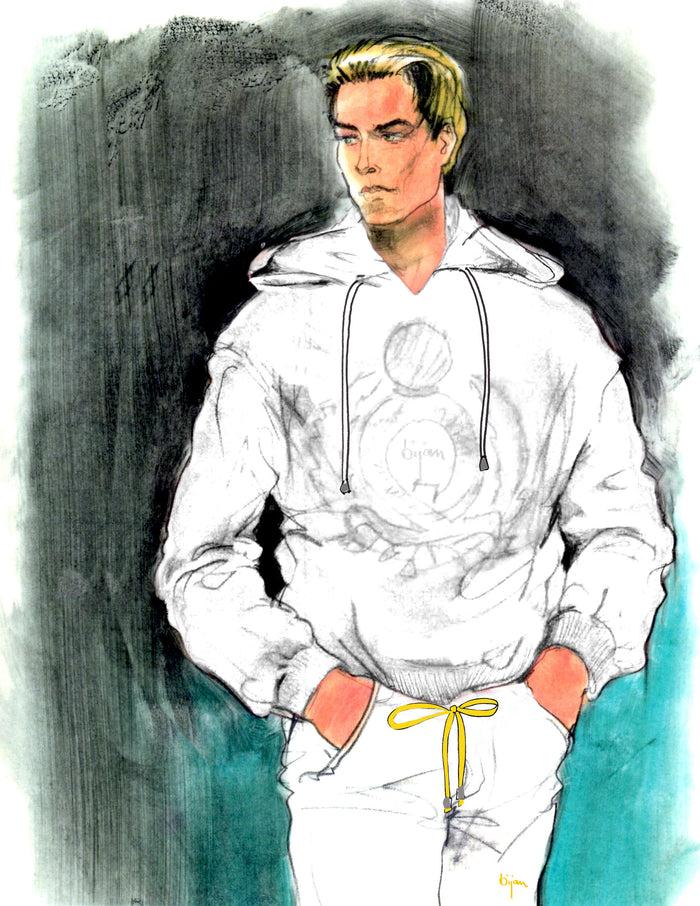 Bijan Off-White Pure Cashmere Pullover Sweater